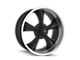 Ridler 695 Matte Black Machined Wheel; 17x7; 0mm Offset (67-69 Camaro)