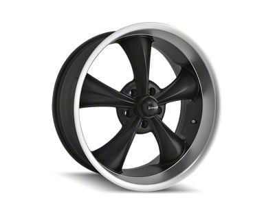 Ridler 695 Matte Black Machined Wheel; 18x8; 0mm Offset (67-69 Camaro)