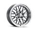 Ridler 607 Gloss Grey Machined Wheel; 20x8.5; 0mm Offset (70-81 Camaro)