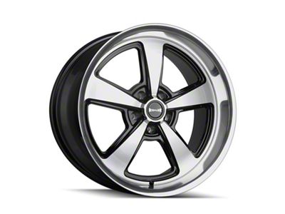 Ridler 652 Gloss Black with Diamond Cut Face and Lip Wheel; Rear Only; 20x10; 0mm Offset (82-92 Camaro)