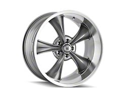 Ridler 695 Gloss Grey Machined Wheel; 20x10; 0mm Offset (67-92 Camaro)