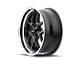 Ridler 610 Matte Black with Polished Lip Wheel; 17x7; 0mm Offset (64-77 Chevelle, Malibu)