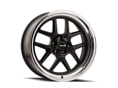 Ridler 610 Matte Black with Polished Lip Wheel; 17x7; 0mm Offset (58-72 Biscayne, Brookwood, Caprice, Del Ray, Estate, Impala, Kingswood, Parkwood, Townsman, Yeoman)