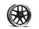 Ridler 610 Matte Black with Polished Lip Wheel; 17x7; 0mm Offset (58-72 Biscayne, Brookwood, Caprice, Del Ray, Estate, Impala, Kingswood, Parkwood, Townsman, Yeoman)