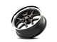 Ridler 610 Matte Black with Polished Lip Wheel; 17x7; 0mm Offset (58-72 Biscayne, Brookwood, Caprice, Del Ray, Estate, Impala, Kingswood, Parkwood, Townsman, Yeoman)