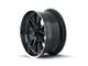 Ridler 650 Matte Black with Polished Lip Wheel; 15x7; 0mm Offset (58-72 Biscayne, Brookwood, Caprice, Del Ray, Estate, Impala, Kingswood, Parkwood, Townsman, Yeoman)