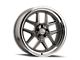 Ridler 610 Gloss Grey with Polished Lip Wheel; 17x7 (53-96 Corvette C1, C2, C3 & C4)