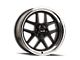 Ridler 610 Matte Black with Polished Lip Wheel; 17x7 (53-96 Corvette C1, C2, C3 & C4)