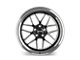 Ridler 611 Gloss Black Milled with Diamond Cut Lip Wheel; 20x10; 0mm Offset (64-75 442, Cutlass, F85, Vista Cruiser)