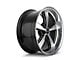 Ridler 652 Gloss Black With Diamond Cut Face and Lip Wheel; 20x10; 0mm Offset (64-75 442, Cutlass, F85, Vista Cruiser)