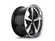 Ridler 652 Gloss Black With Diamond Cut Face and Lip Wheel; 20x8.5; 0mm Offset (64-75 442, Cutlass, F85, Vista Cruiser)