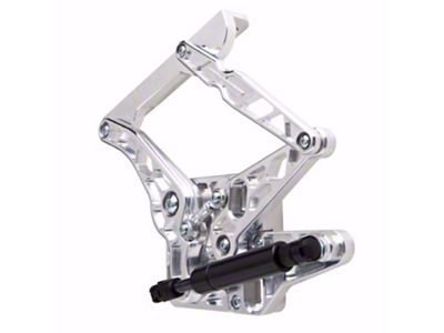 Ringbrothers Air Frame Hood Hinge Kit for Fiberglass Hoods; Natural Billet (64-65 Comet, Falcon)