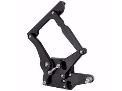 Ringbrothers Solid Frame Hood Hinge Kit for Fiberglass Hoods; Black Anodized (64-65 Comet, Falcon)