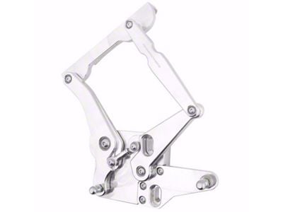 Ringbrothers Solid Frame Hood Hinge Kit for Fiberglass Hoods; Natural Billet (64-65 Comet, Falcon)