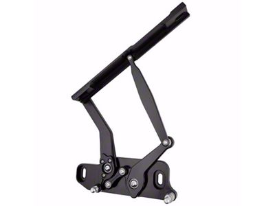 Ringbrothers Solid Frame Hood Hinge Kit for Fiberglass Hoods; Black Anodized (67-69 Firebird)