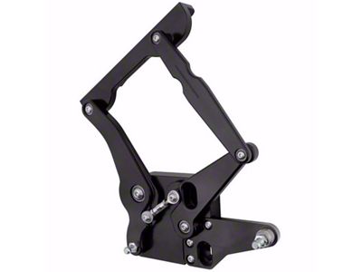 Ringbrothers Solid Frame Hood Hinge Kit for Fiberglass Hoods; Black Anodized (64-66 Mustang)