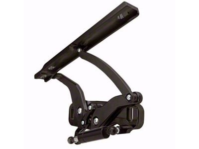 Ringbrothers Solid Frame Hood Hinge Kit for Fiberglass Hoods; Black Anodized (68-72 El Camino)