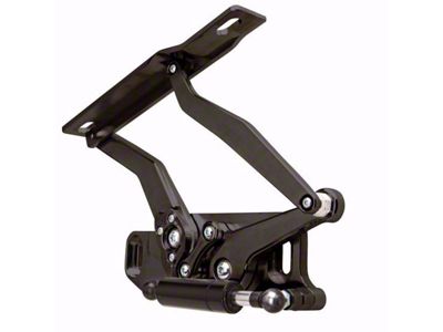 Ringbrothers Solid Frame Hood Hinge Kit for Fiberglass Hoods; Black Anodized (63-65 Chevy II)