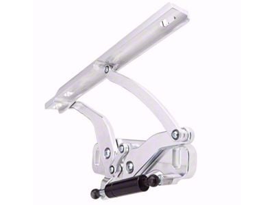 Ringbrothers Solid Frame Hood Hinge Kit for Fiberglass Hoods; Natural Billet (68-72 El Camino)