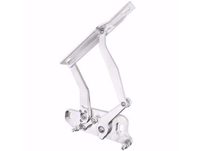 Ringbrothers Solid Frame Hood Hinge Kit for Fiberglass Hoods; Natural Billet (1965 Skylark)