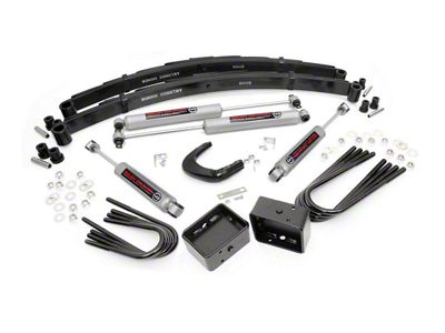 Rough Country 4-Inch Suspension Lift Kit with Rear Lift Blocks and Premium N3 Shocks (77-86 K10, K15; 77-91 4WD Blazer, Jimmy)