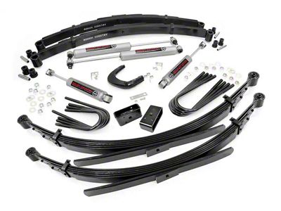 Rough Country 6-Inch Suspension Lift Kit with 56-Inch Rear Leaf Springs and Premium N3 Shocks (77-86 K10, K15; 77-91 4WD Blazer, Jimmy)