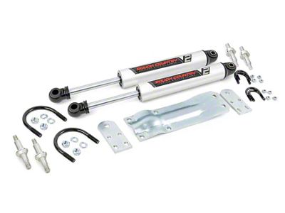 Rough Country Dual V2 Steering Stabilizer (69-91 4WD Blazer, Jimmy, K10, K15)