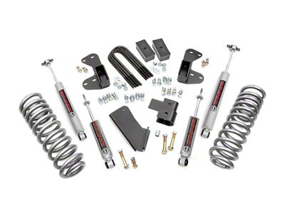 Rough Country 2.50-Inch Suspension Lift Kit with Premium N3 Shocks and Rear Lift Blocks (80-96 4WD F-150)