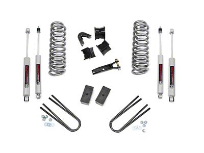 Rough Country 4-Inch Suspension Lift Kit with Premium N3 Shocks and Rear Lift Blocks (77-79 4WD F-100, F-150)