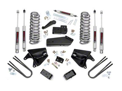 Rough Country 4-Inch Suspension Lift Kit with Premium N3 Shocks and Rear Lift Blocks (80-96 4WD F-150 w/ Quad Shocks)