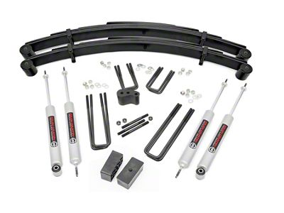 Rough Country 4-Inch Lowboy Suspension Lift Kit with Premium N3 Shocks (77-79 4WD F-250)