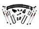 Rough Country 4-Inch Suspension Lift Kit with M1 Monotube Shocks (87-97 4WD F-250 SRW w/o Straight Front Axle)