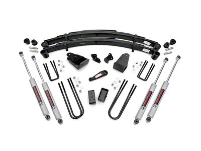 Rough Country 4-Inch Suspension Lift Kit with Premium N3 Shocks (80-86 4WD F-250 SRW w/o Straight Front Axle)