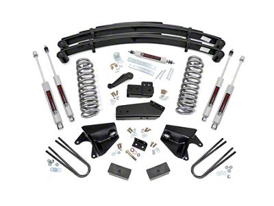 Rough Country 6-Inch Suspension Lift Kit with Rear Leaf Springs and Premiun N3 Shocks (80-96 4WD F-150)
