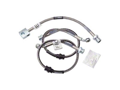 Russell Stainless Steel Braided Brake Line Kit; Front and Rear (84-92 Camaro w/ Front Disc & Rear Drum Brakes)