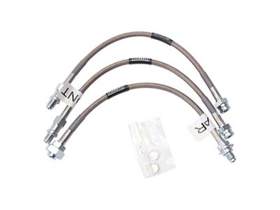 Russell Stainless Steel Braided Brake Line Kit; Front and Rear (67-68 Camaro w/ Front & Rear Drum Brakes)