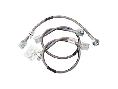 Russell Stainless Steel Braided Brake Line Kit; Front and Rear (73-78 C10 w/ Front Disc & Rear Drum Brakes)