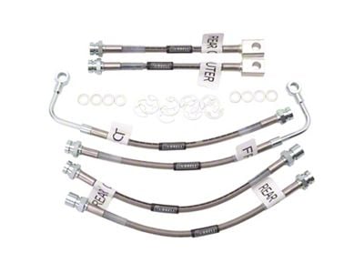 Russell Stainless Steel Braided Brake Line Kit; Front and Rear (98-02 Firebird w/ Front & Rear Disc Brakes & Traction Control)