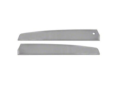 Scott Drake Deluxe Door Panel Inserts; Brushed Aluminum (1967 Mustang)