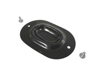 Scott Drake Floor Pan Metal Plug; Black (68-73 Mustang)