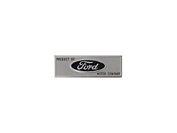 Scott Drake Ford Logo Door Sill Plate Emblem; Black (64-66 Mustang)