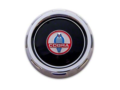 Scott Drake Fuel Cap with Cobra Emblem; Chrome (64-73 Mustang)