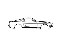 Scott Drake GT350 Stripe Kit; White (66-68 Mustang)