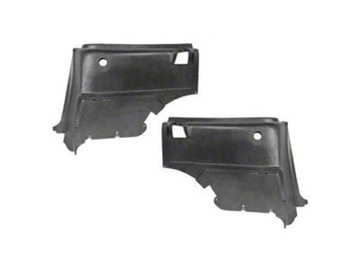 Scott Drake Interior Rear Quarter Trim Panels; ABS Plastic (67-68 Mustang Fastback)