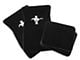 Scott Drake Nylon Carpet Front and Rear Floor Mats with Tri-Bar Running Pony Logo; Black (64-73 Mustang)