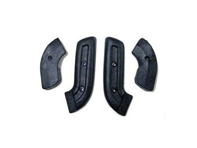 Scott Drake Seat Hinge Covers; Black (68-70 Mustang)