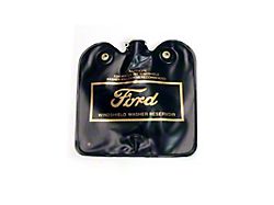 Scott Drake Windshield Washer Reservoir Bag with Flip Cap; Gold Ford Logo (66-67 Mustang)