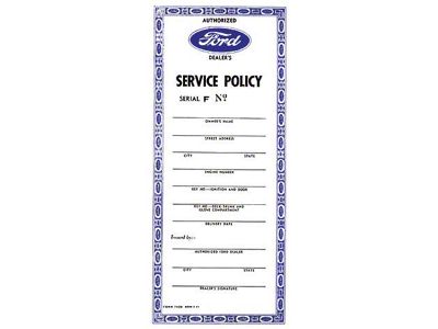Service Policy - Ford Passenger