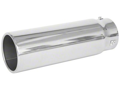 Spectre Flat Pencil Style Exhaust Tip; 4.50-Inch; Polished (Fits 2.75 to 3.75-Inch Tailpipe)