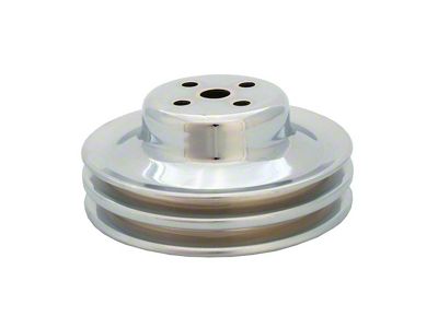 Spectre 2-Groove Water Pump Pulley; Chrome (65-66 289 V8 Fairlane)